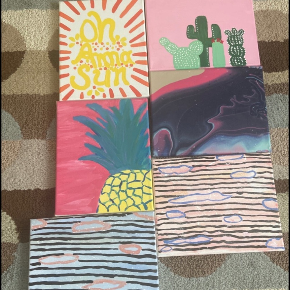 6 wall paintings 8x10